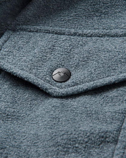 Maple Polar Fleece Shirt - Navy Marl - Flatlay