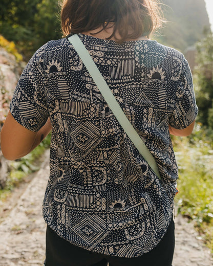 Petal Top - Vintage Patchwork Navy - Lifestyle