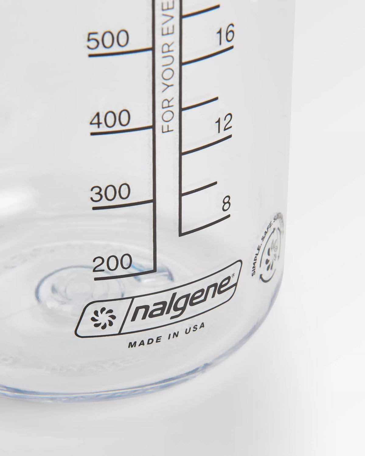 Nalgene 1L Wide Mouth Water Bottle - Clear - Clear - Flatlay