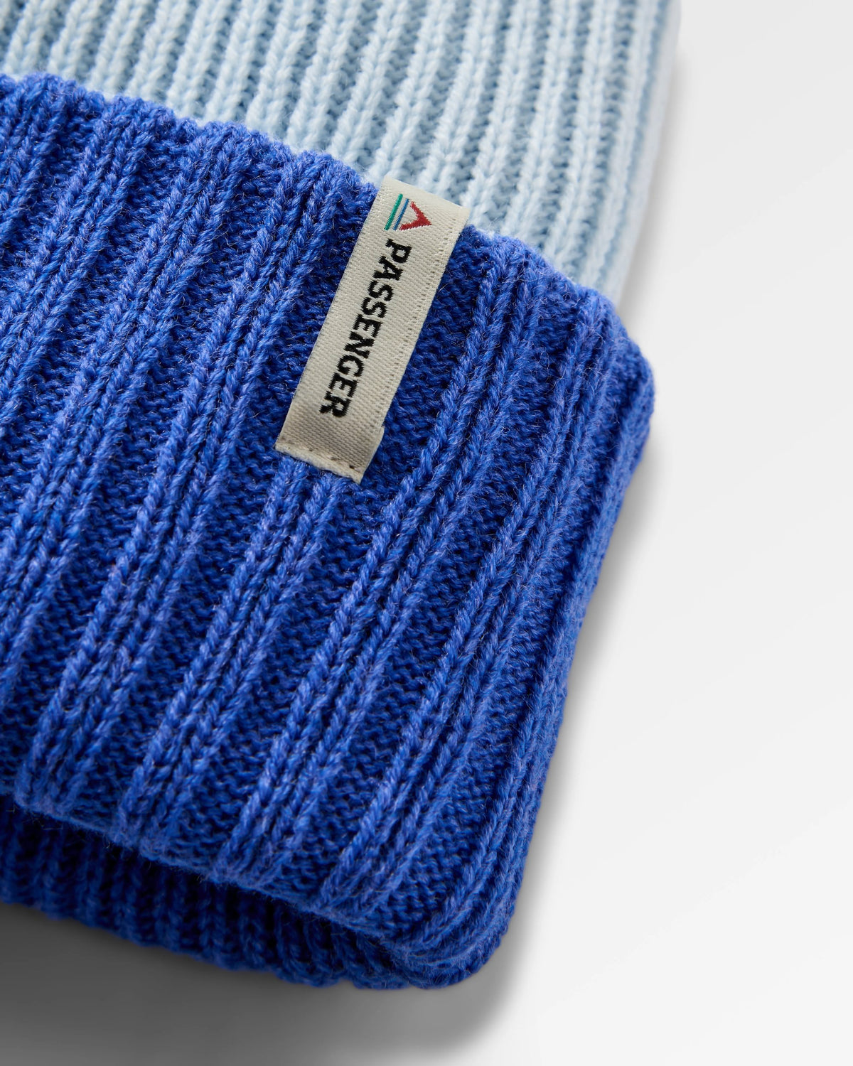Outlook Reversible Beanie - Ice Blue / Electric Blue - Flatlay