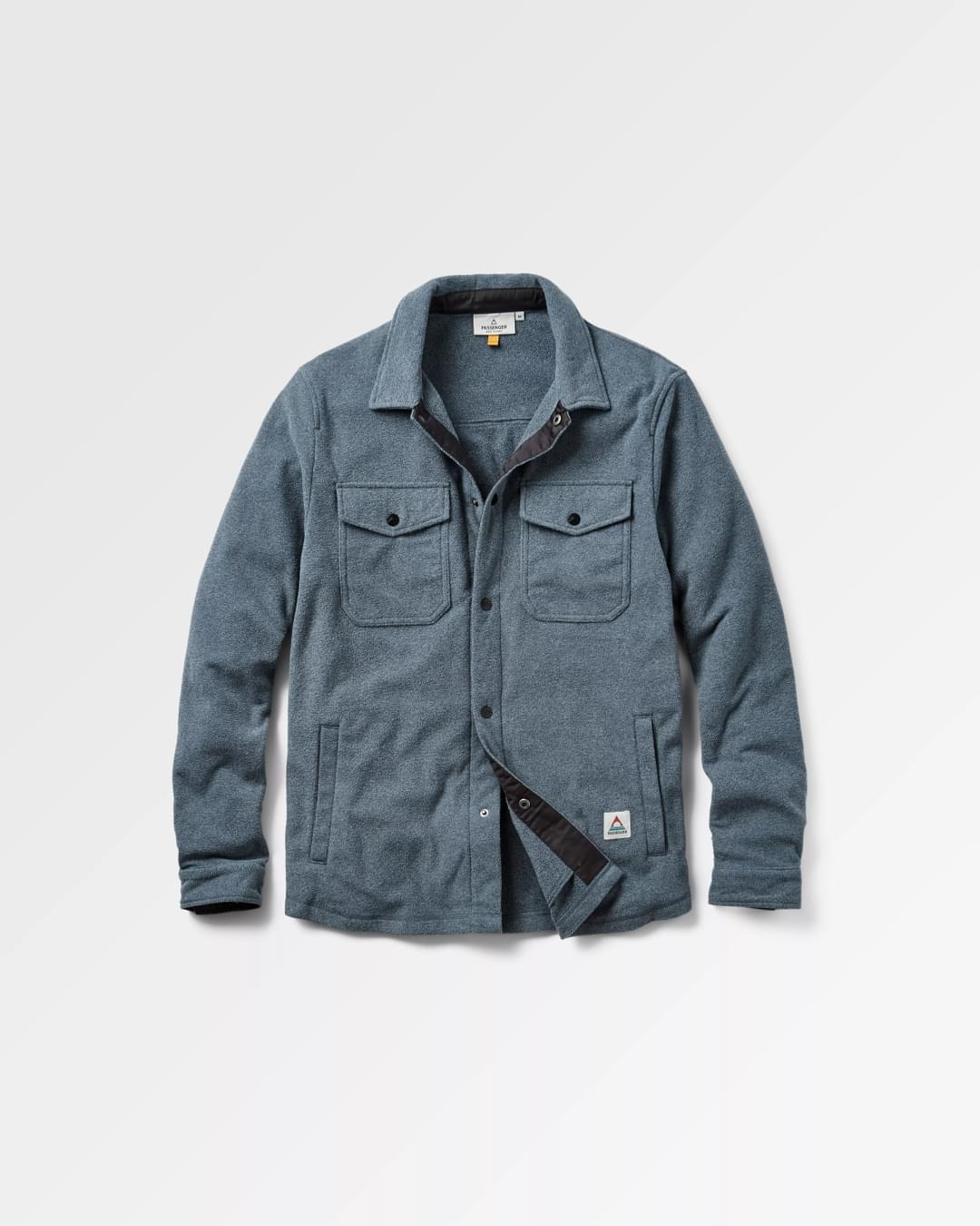 Maple Polar Fleece Shirt - Navy Marl - Flatlay