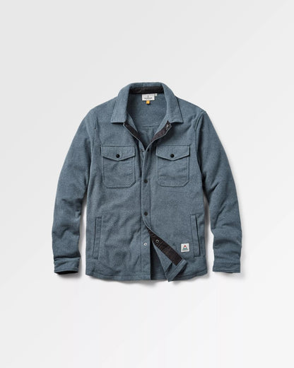 Maple Polar Fleece Shirt - Navy Marl - Flatlay