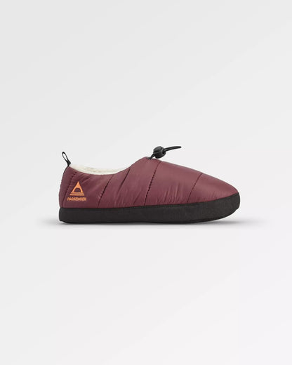 Recharge Hut Slipper - Wine - Flatlay