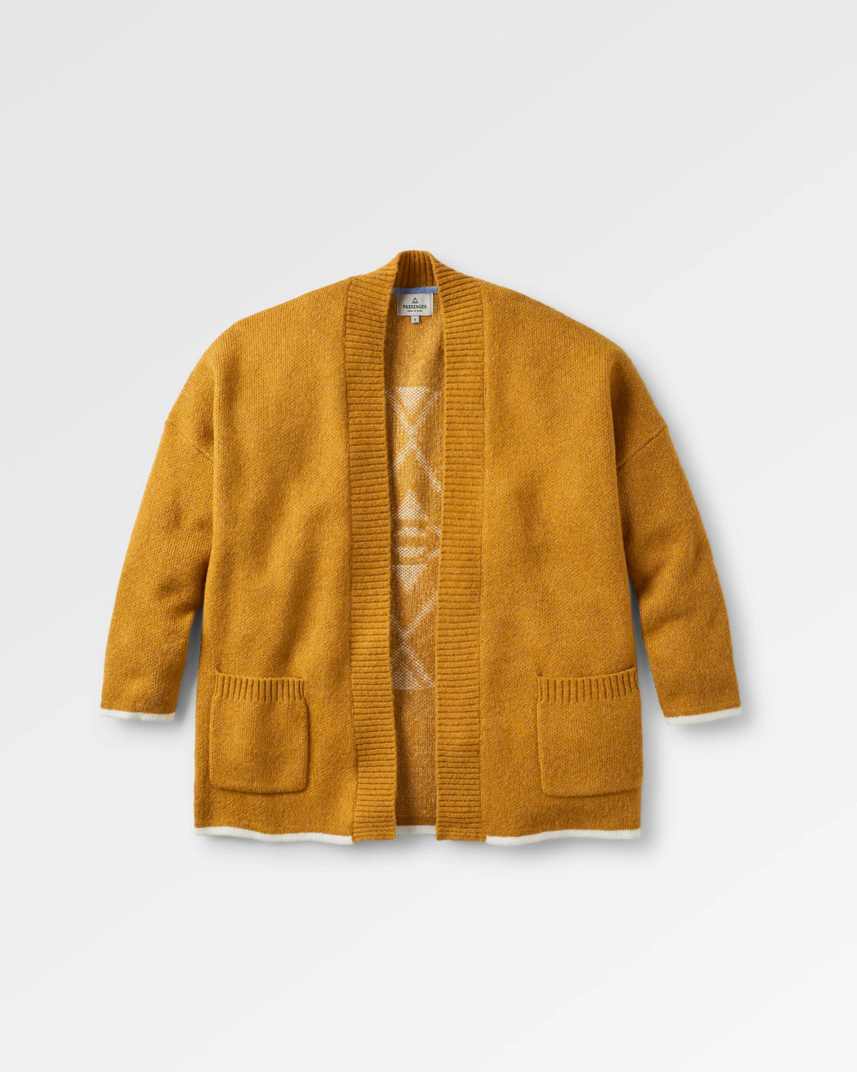 West Coast Knitted Cardigan - Sunset Yellow Marl - Flatlay