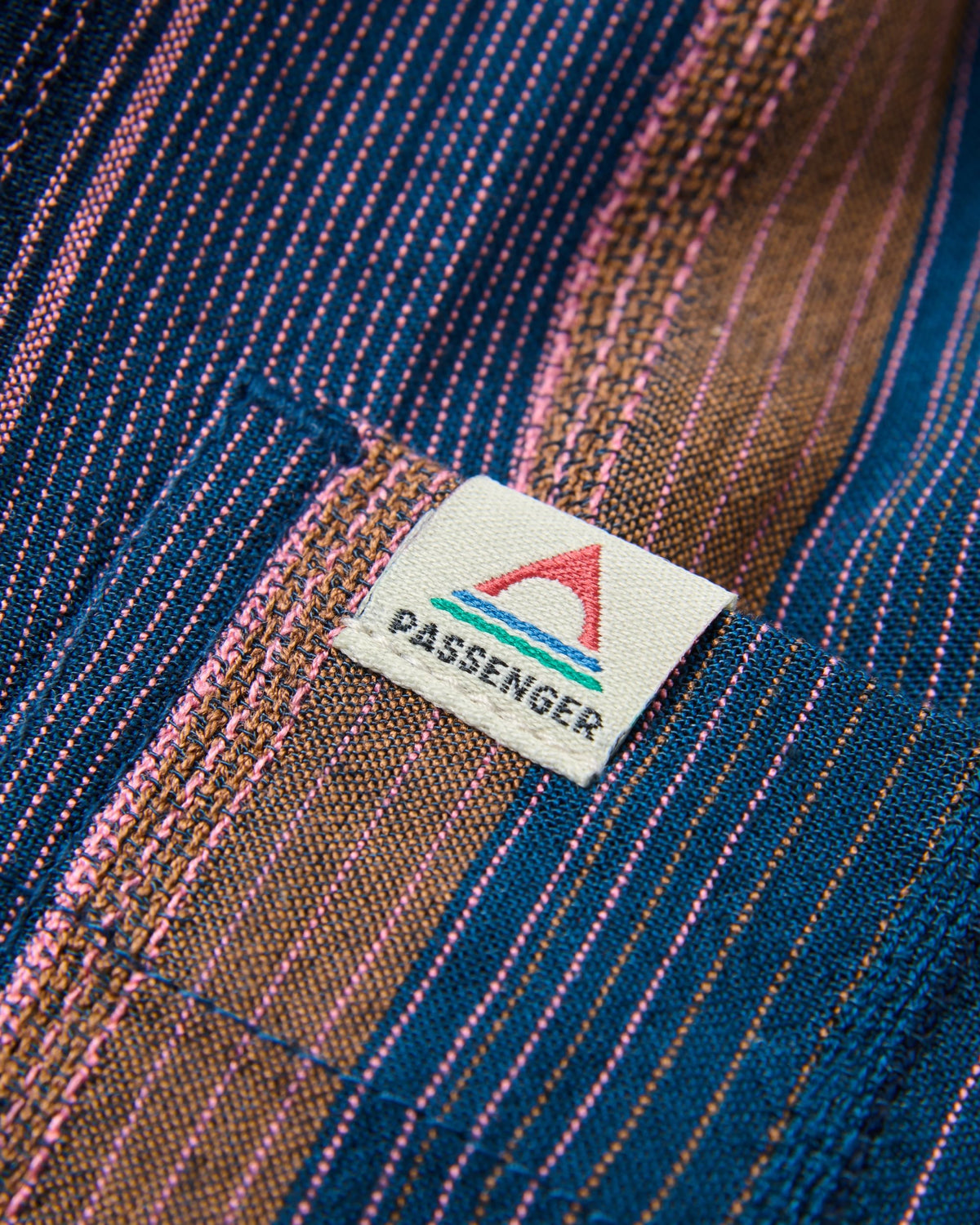 Zephyr Woven Maxi Skirt - Dark Denim Multi Stripe - Flatlay