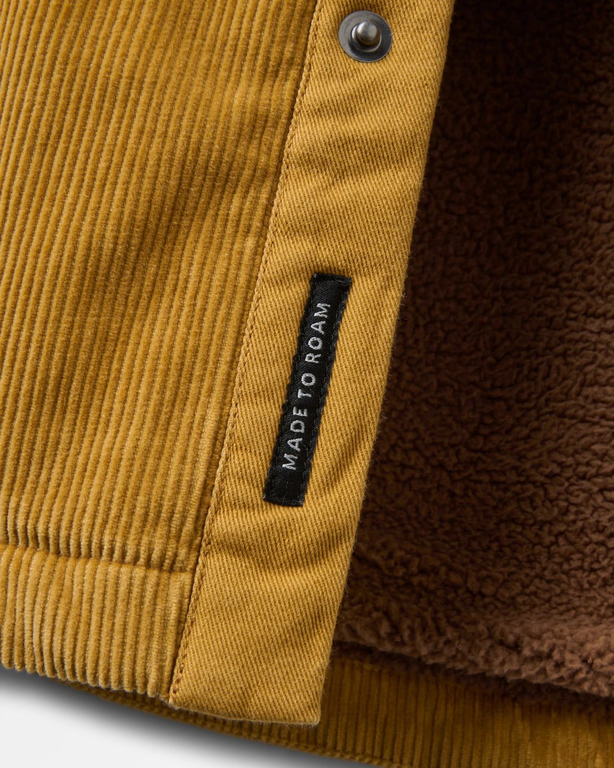 Kodiak Sherpa Lined Cord Overshirt - Dusty Ochre - Flatlay