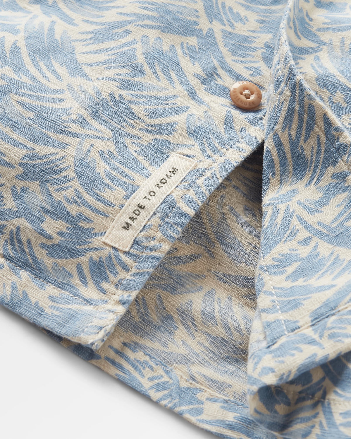 Cove Cotton Textured Shirt - Waves Birch - Flatlay