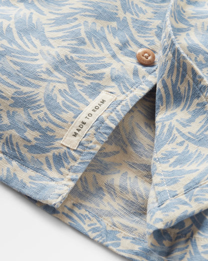 Cove Cotton Textured Shirt - Waves Birch - Flatlay