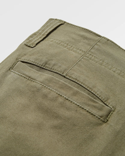 Lakeside Cargo Cotton Short - Dusty Olive - Flatlay