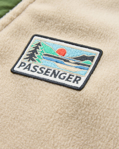 Alexander Hooded Polar Fleece - Feather/Wild Green - Flatlay