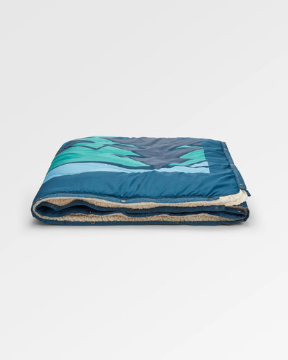 Cabin Sherpa Blanket - Dark Denim - Flatlay