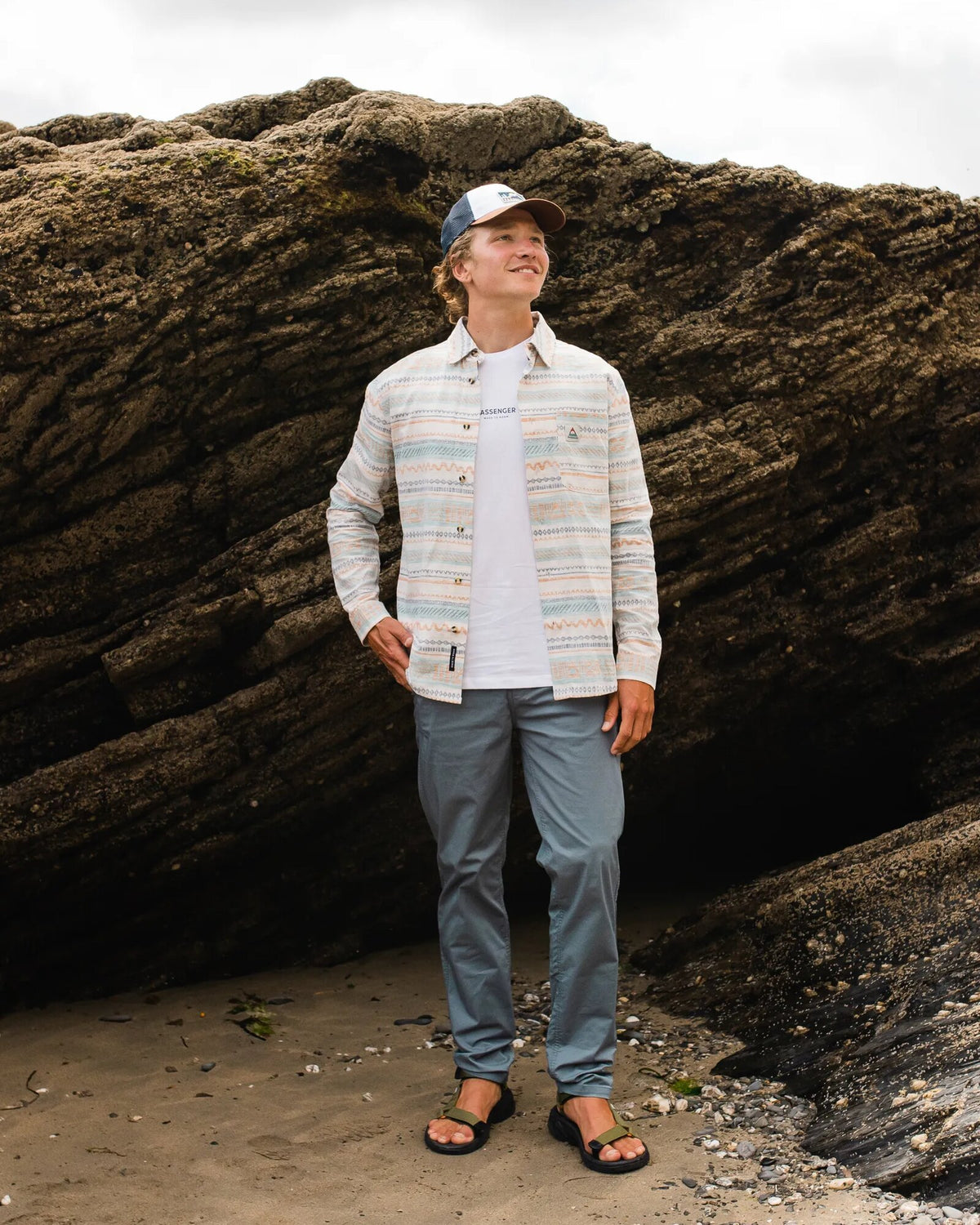 Amboro Shirt - Patchwork Stripe Birch - Lifestyle