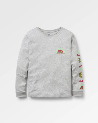 Papercut LS T-Shirt - Grey Marl - Flatlay