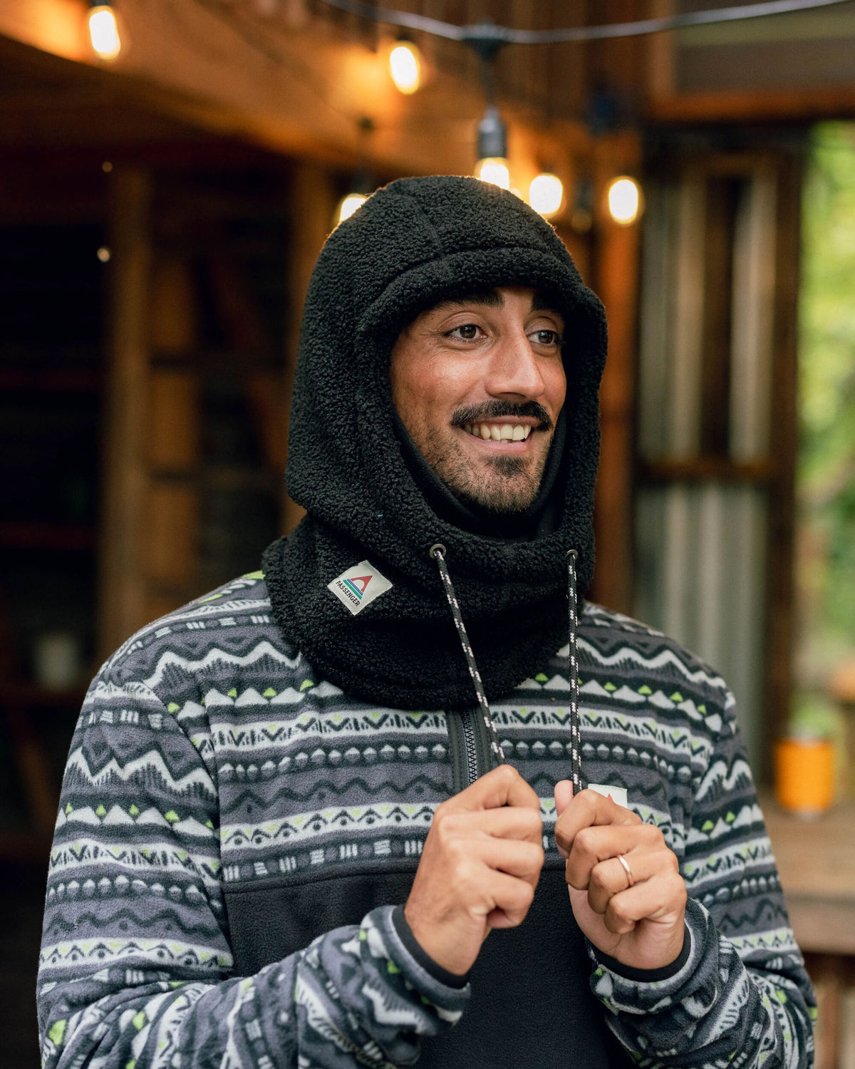 Snowdrift Fleece Hood - Black - Lifestyle - Male