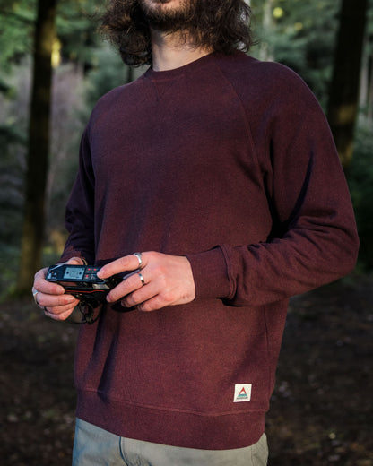 Heritage Men's Sweatshirt - Wine Marl - Lifestyle