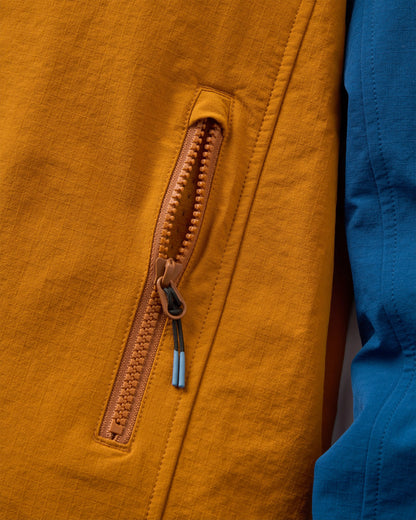 Trailscape Women's Lightweight Softshell Jacket - Blue Navy/Retro Orange - Flatlay