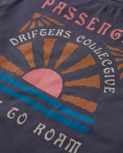Drifters Oversized T-Shirt - Charcoal - Flatlay