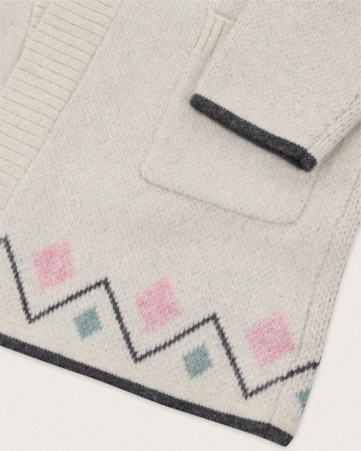 Leif Recycled Yarn Cardigan - Off White