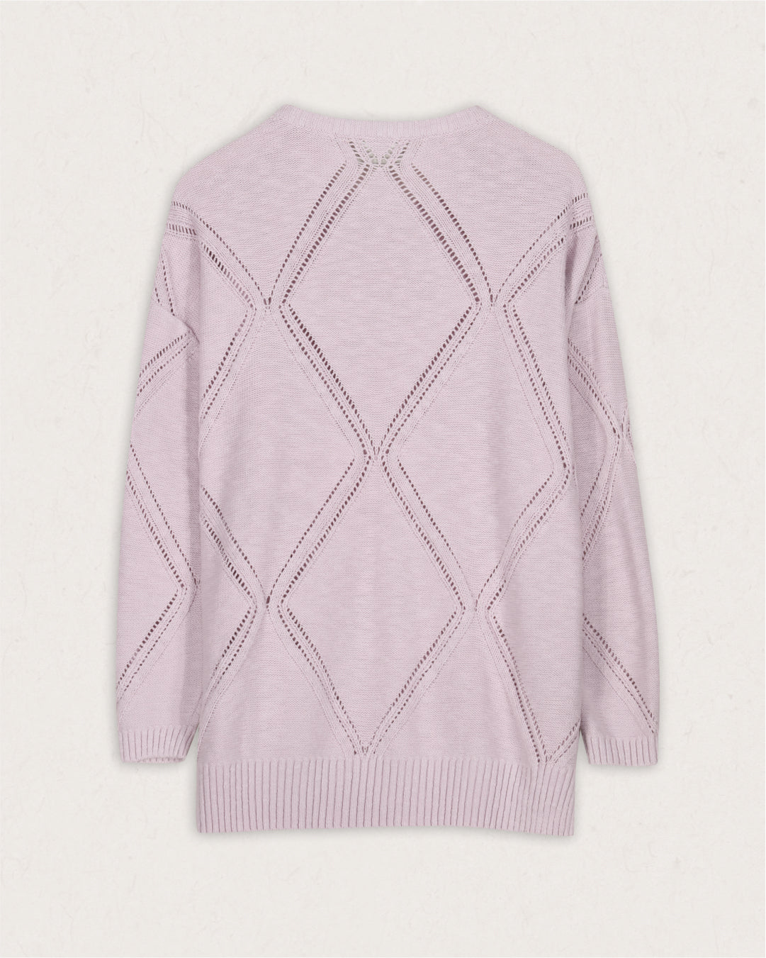 Palm Oversized Knitted Jumper - Orchid Hush - Lifestyle