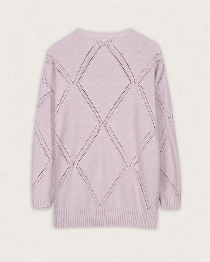 Palm Oversized Knitted Jumper - Orchid Hush - Lifestyle