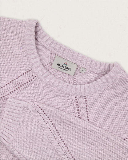 Palm Oversized Knitted Jumper - Orchid Hush - Lifestyle