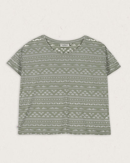 Kirra Recycled Devore T-Shirt - Pistachio