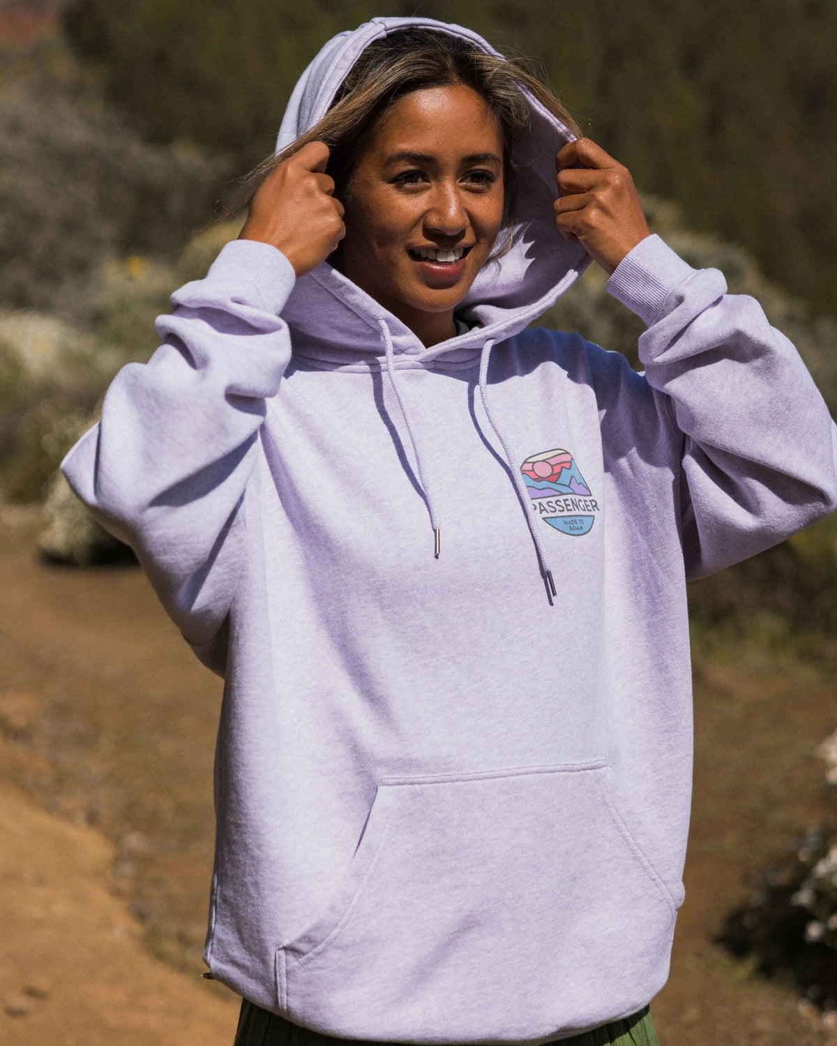 Laidback Cotton Hoodie - Lilac Mist Marl - Lifestyle