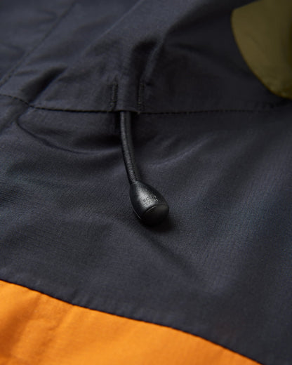 Trailscape Men's Waterproof Jacket - Black/Khaki - Flatlay