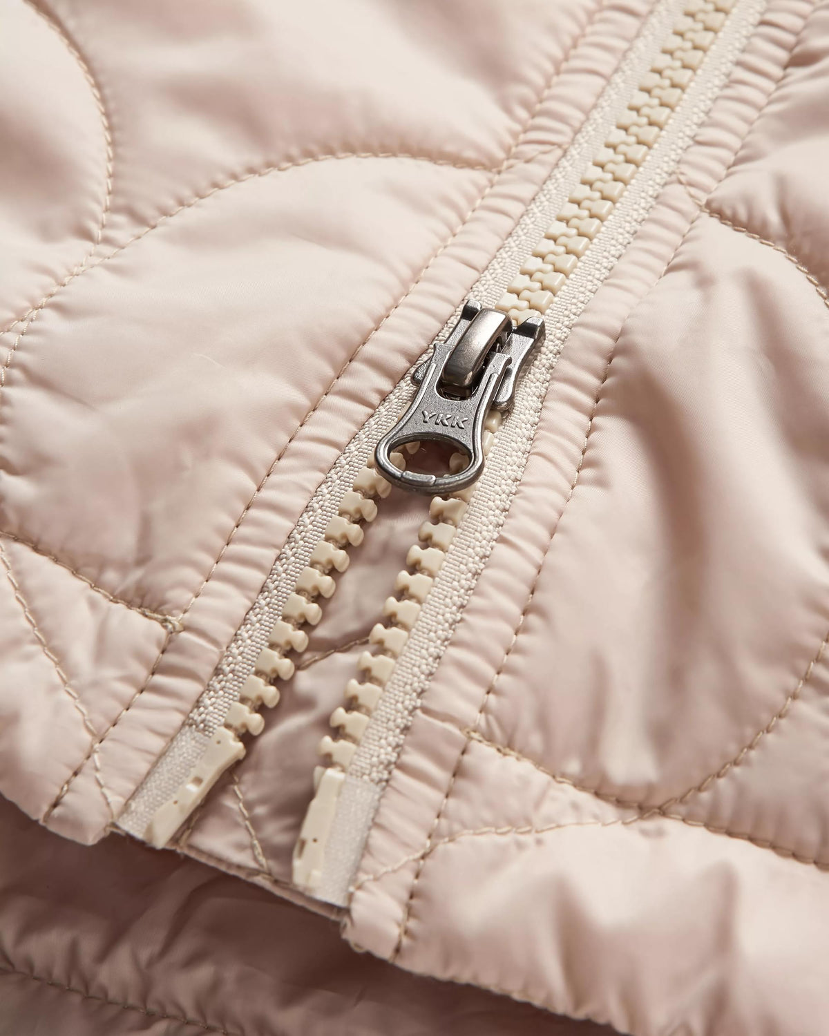 Flora Long Insulated Parka - White Pepper - Flatlay