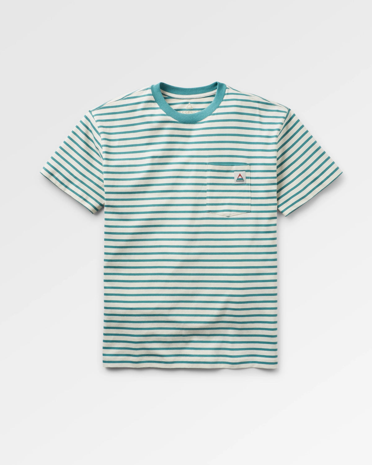 Zen Relaxed Fit T-Shirt - Deep Sea Stripe - Flatlay