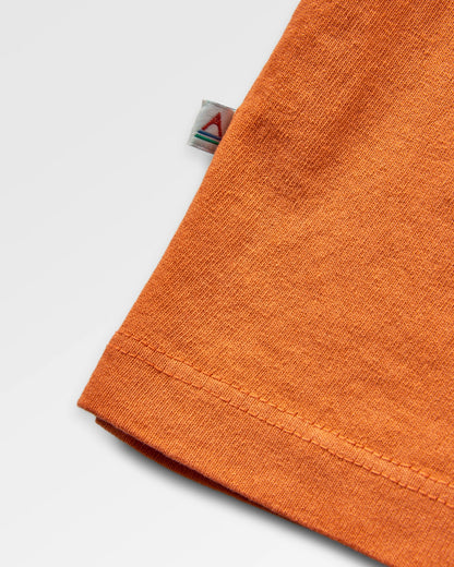 Odyssey Cotton T-Shirt - Burnt Orange - Flatlay