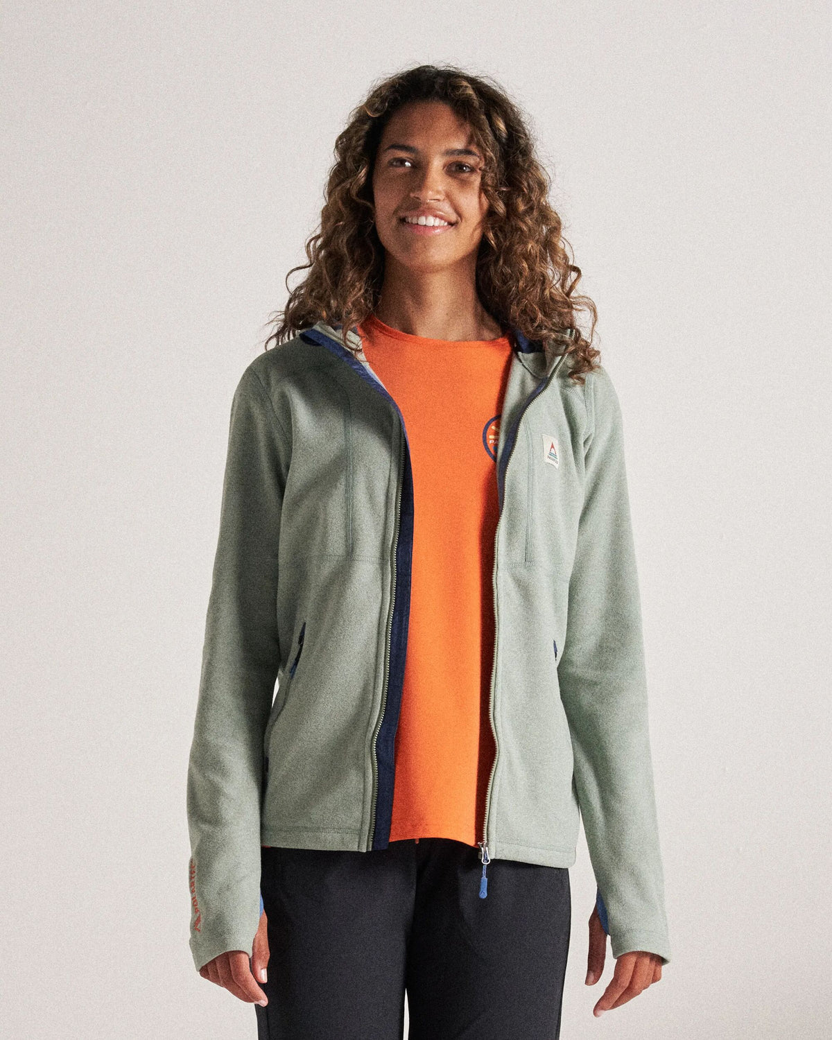 Crest Polartec® Fleece Hoodie - Pistachio - Studio Model
