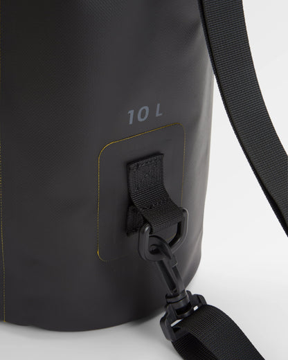 Tide 10L Dry Bag - Black - Flatlay