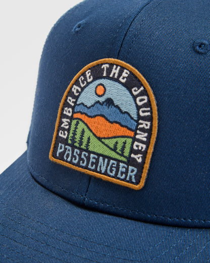 Outlook Snapback Trucker Cap - Rich Navy - Flatlay