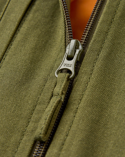Explorers Cotton Canvas Gilet - Khaki - Flatlay