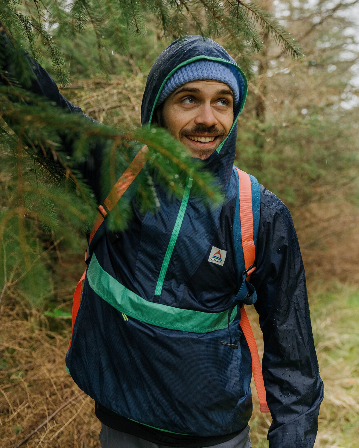 Gusto Windshell Anorak - Rich Navy/Dark Denim - Lifestyle