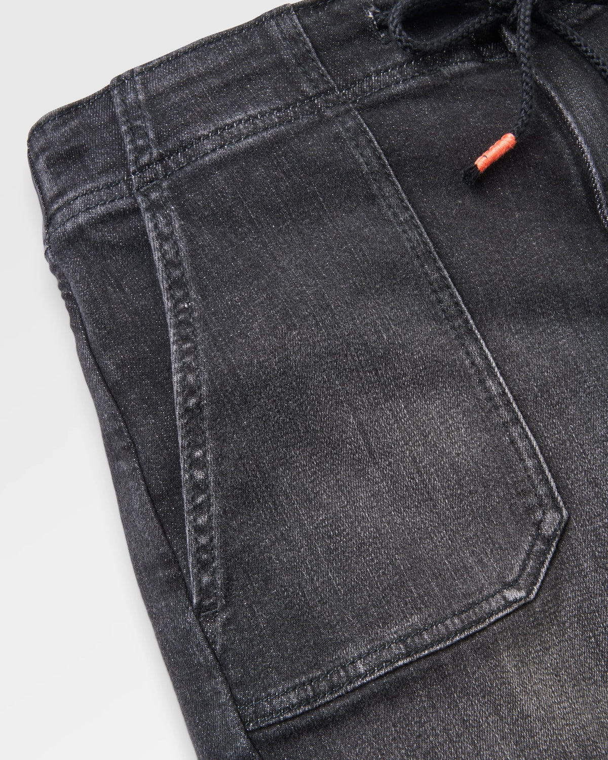 Carriso Short - Washed Black Denim - Flatlay