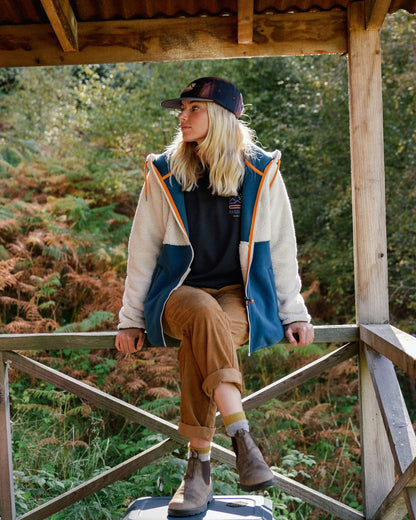 Nestling Polar-Lined Sherpa Fleece - Tidal Blue - Lifestyle