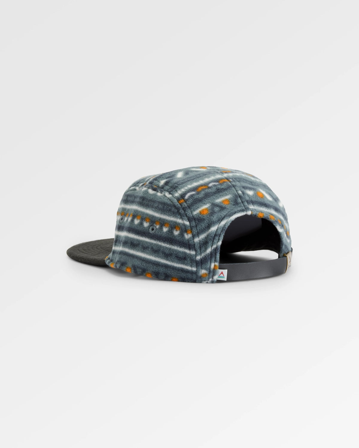 Pine Polar Fleece 5 Panel Cap - Geo Track Storm Grey - Flatlay