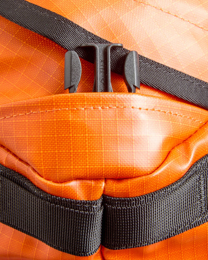 Roamer 80L Duffel Bag - Sunrise Orange - Flatlay