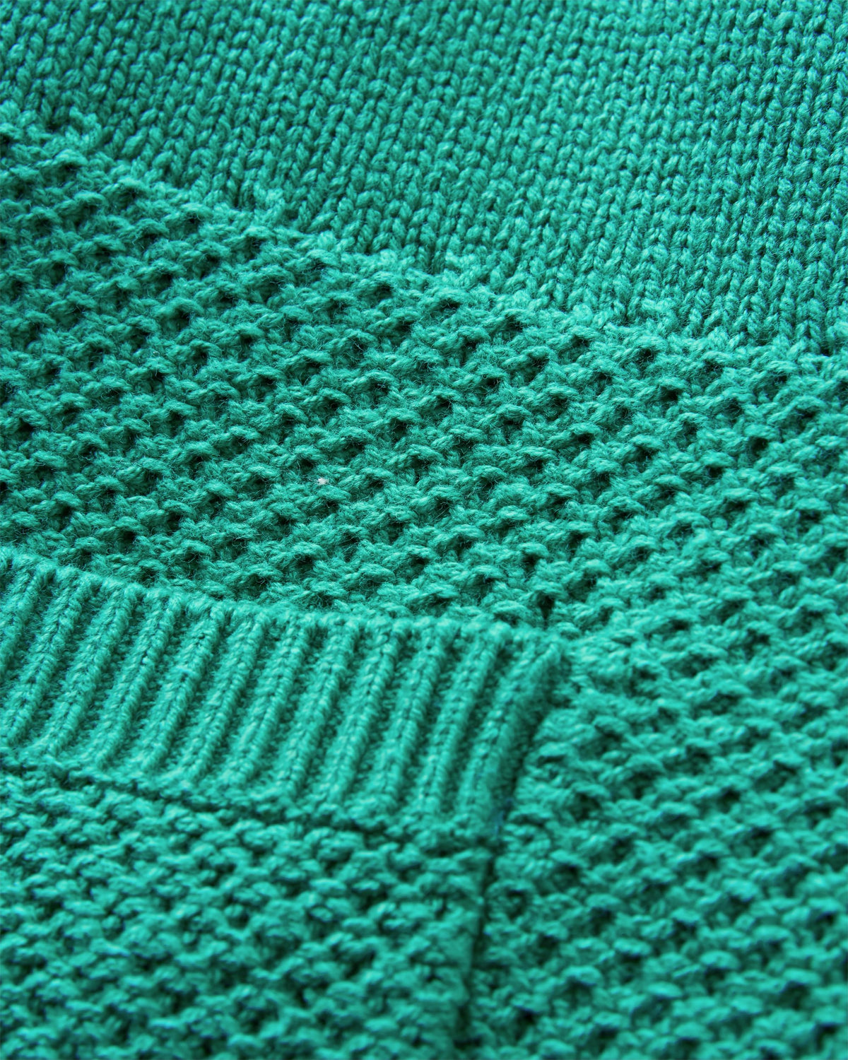 Cove Full Zip Knitted Hoodie - Greenlake - Flatlay