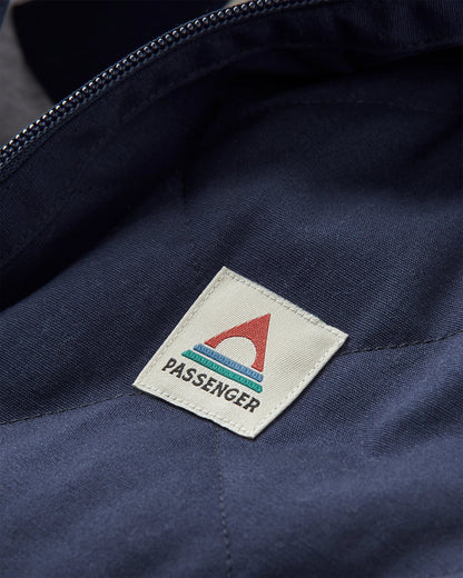 Sefton Deep-Pile Sherpa Full Zip Fleece - Abstract Mountain Blue Steel - Flatlay