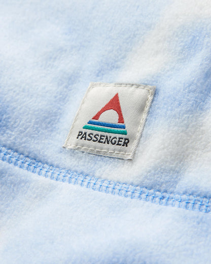 Juana Polar Hooded Fleece - Tie Dye Cornflower - Flatlay