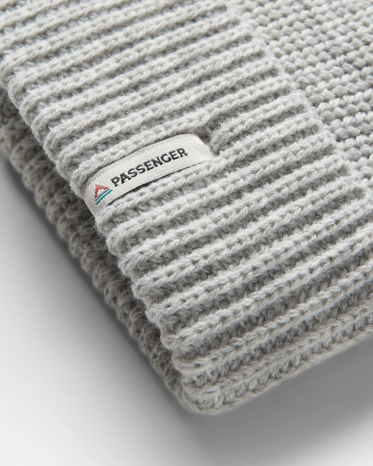 Compass Beanie - Light Grey Marl - Flatlay