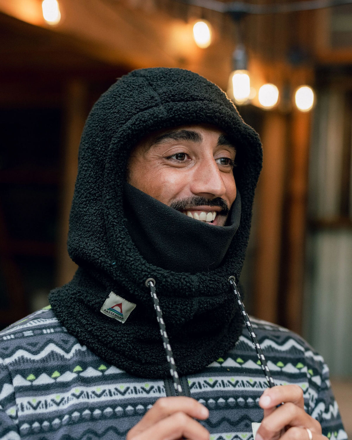 Snowdrift Fleece Hood - Black - Lifestyle - Male