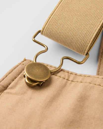 Shuffle Light Cotton Short Dungarees - Elmwood - Flatlay