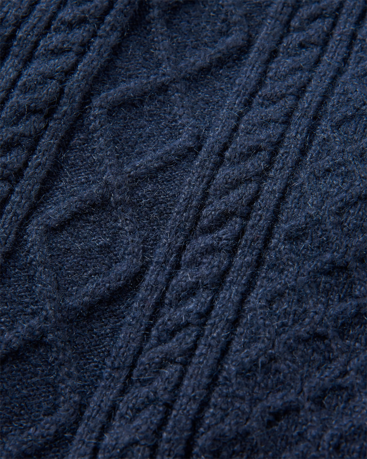 Sandbar Cable Knitted Jumper - Rich Navy - Flatlay