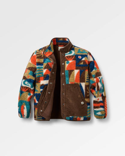 Clover Sherpa Fleece - Lost On Purpose Pacific Green - Flatlay