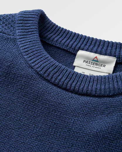 Cove Knitted Jumper - Rich Navy - Flatlay