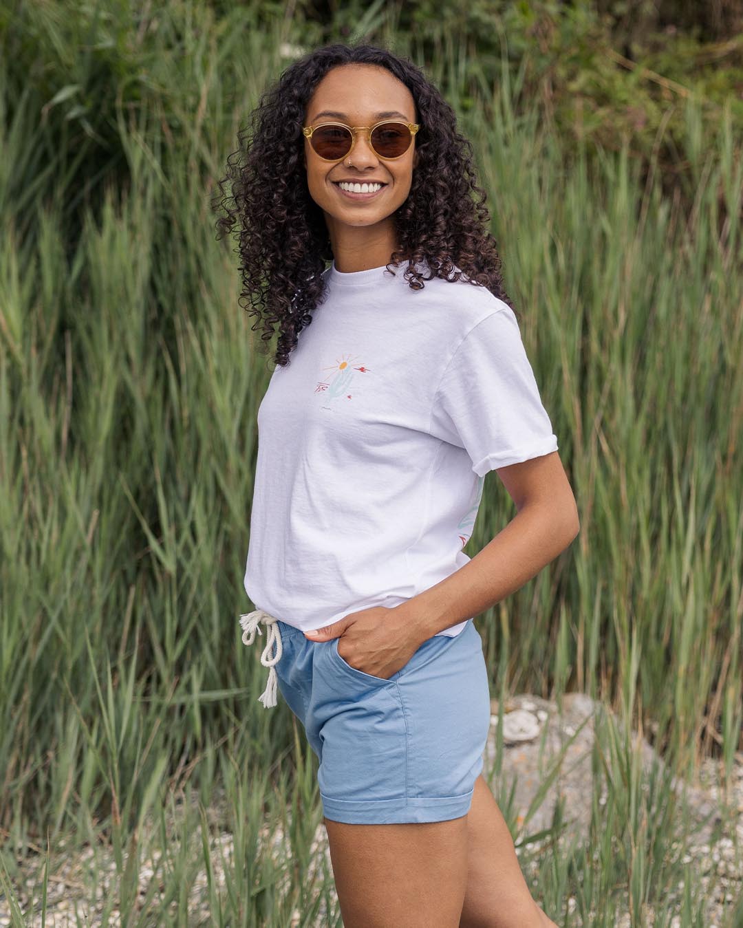 Santosa Twill Short - Blue Shadow - Lifestyle